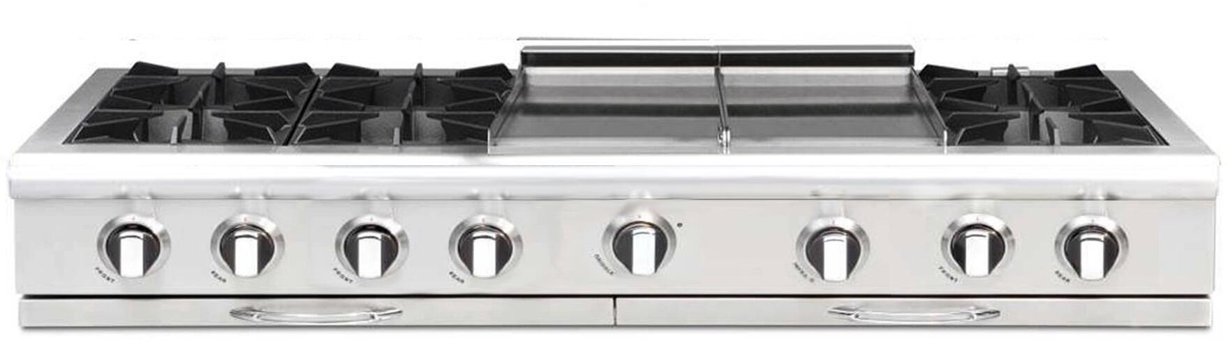 Capital 60" Culinarian Series Gas Rangetop with 8 Burners and Grill/Griddle in Stainless Steel (CGRT604B4)