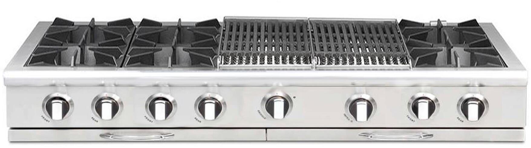 Capital 60" Culinarian Series Gas Rangetop with 8 Burners and Grill/Griddle in Stainless Steel (CGRT604B4)