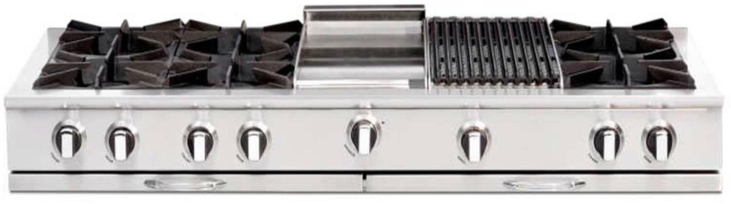 Capital 60" Culinarian Series Gas Rangetop with 8 Burners and Grill/Griddle in Stainless Steel (CGRT604B4)