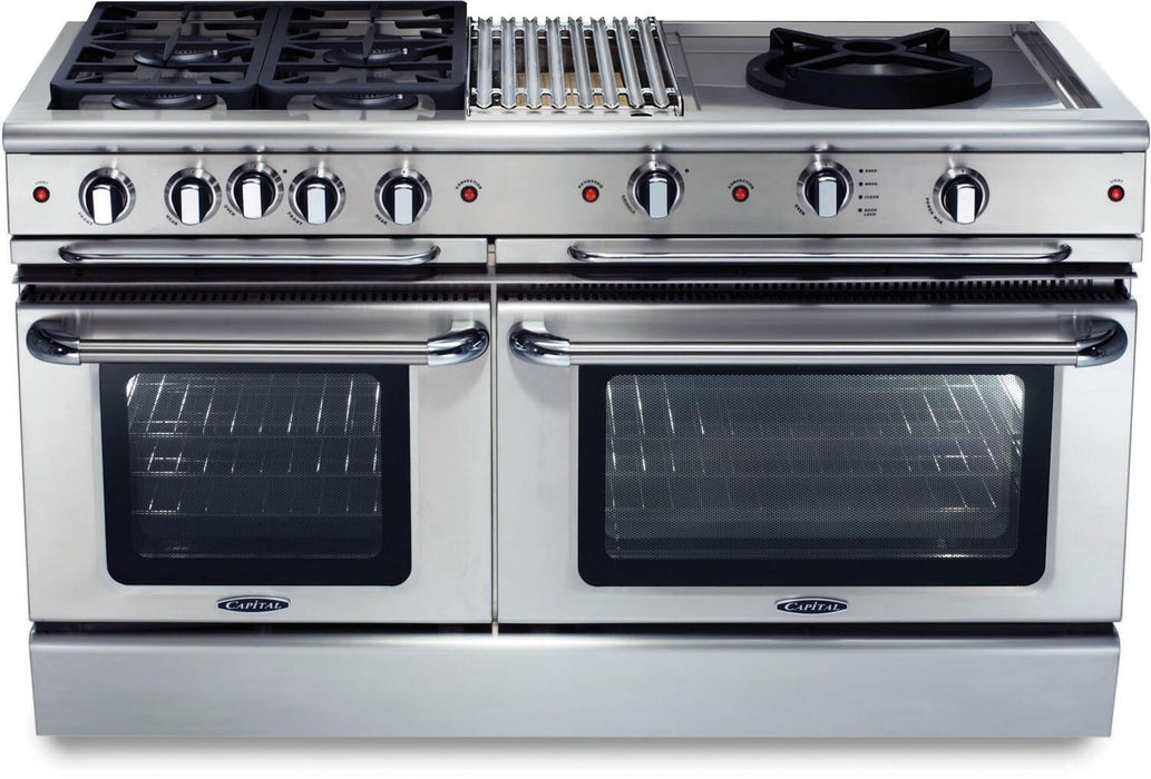 Capital 60" Precision Series Freestanding All Gas Range 7.7 cu. ft in Stainless Steel (GSCR606G)