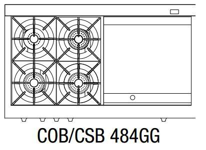 Capital Connoisseurian Series 48" Freestanding Dual Fuel Range with 7.8 cu. ft. Double Electric Ovens in Stainless Steel (COB484B2)