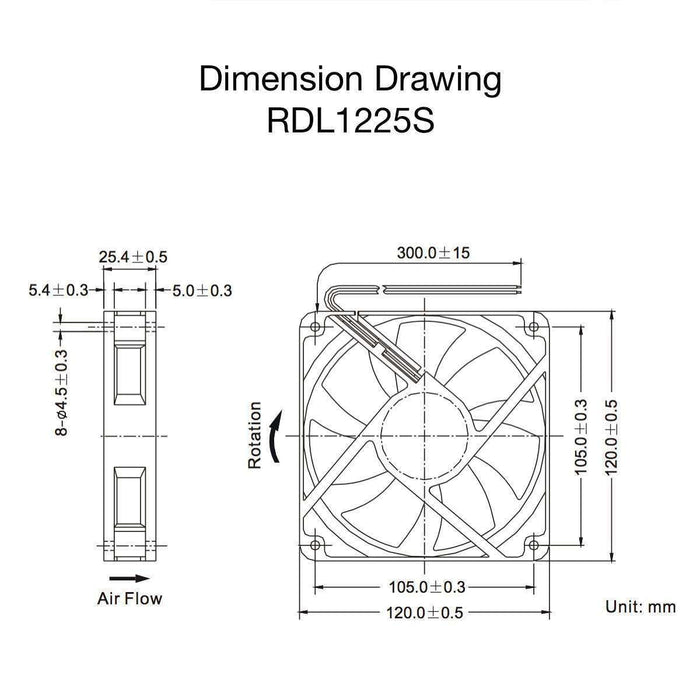 KingsBottle DC Fan RDL1225S