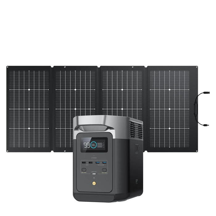 EcoFlow DELTA 2 + 220W Portable Solar Panels