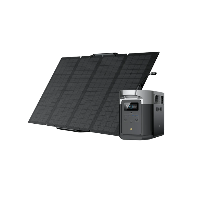 EcoFlow DELTA Max 2000 Solar Generator + 160W Portable Solar Panels