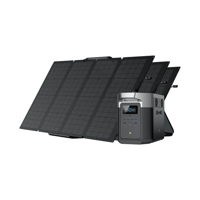 EcoFlow DELTA Max 2000 Solar Generator + 160W Portable Solar Panels