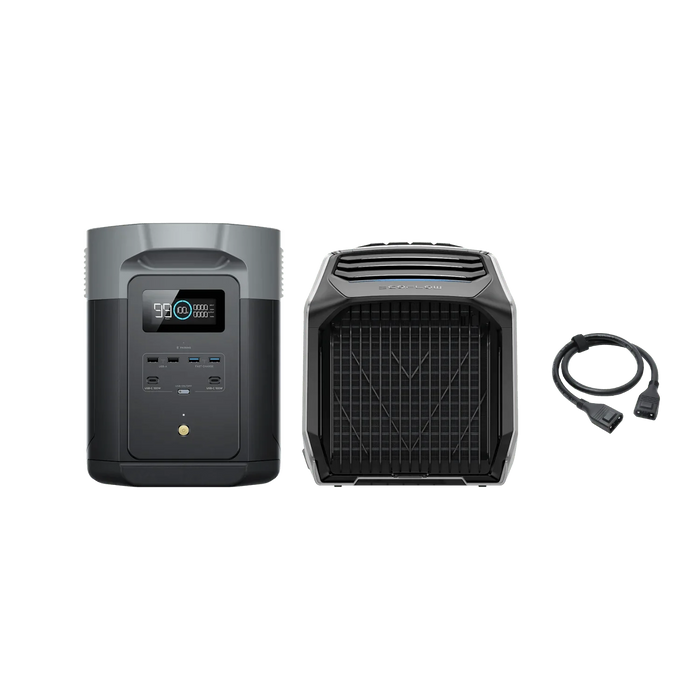 EcoFlow WAVE 2 Portable Air Conditioner + DELTA 2 Max Portable Power Station