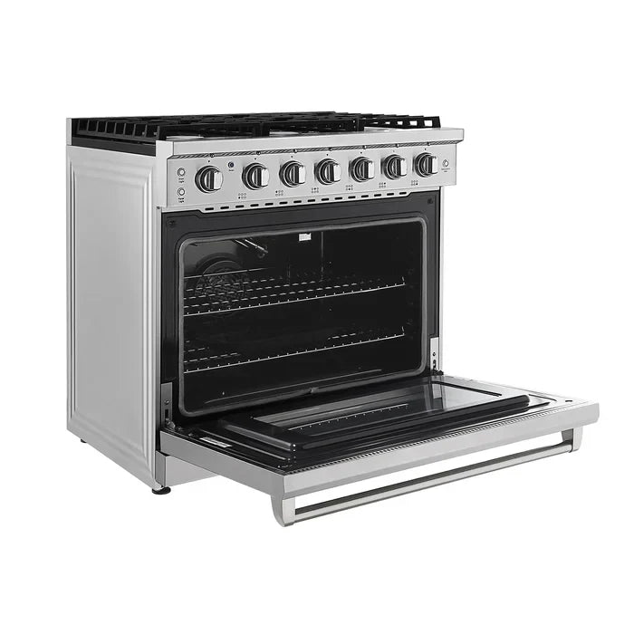 Empava 36" Slide-In Single Oven Natural Gas Range with 6 Burners - 6 cu.ft, EMPV-36GR11