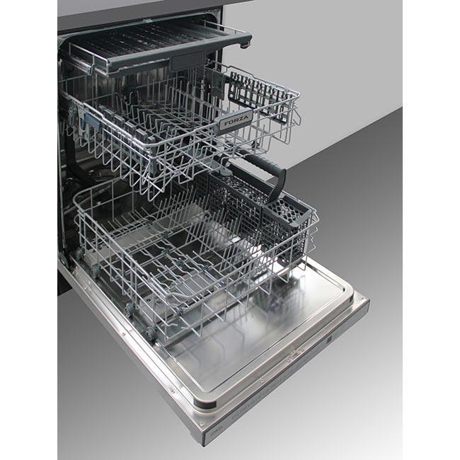 Forza 3-Piece Appliance Package - 30-Inch Dual Fuel Range, 11-Inch Pro-Style Under Cabinet Range Hood, & 24-Inch Dishwasher in Stainless Steel