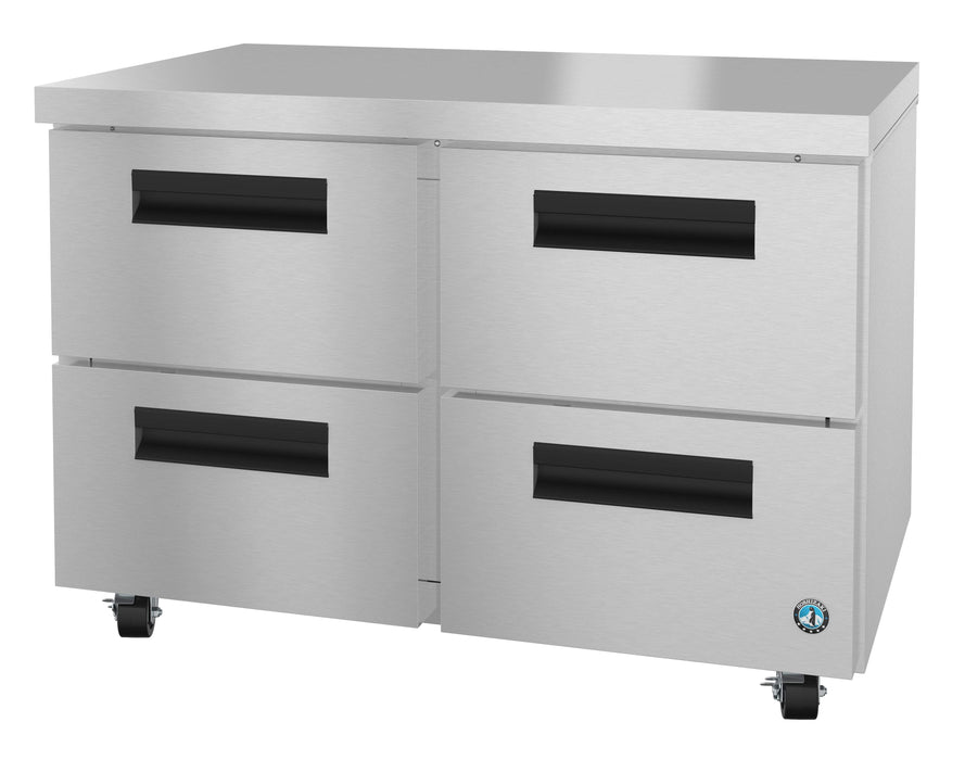 Hoshizaki UF48A-D4, Freezer, Two Section Undercounter, Stainless Drawers