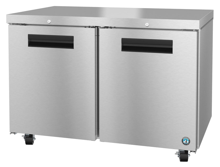 Hoshizaki UF48A-01, Freezer, Two Section Undercounter, Stainless Doors with Lock