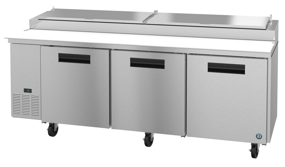 Hoshizaki PR93A, Refrigerator, Three Section Pizza Prep Table, Stainless Doors