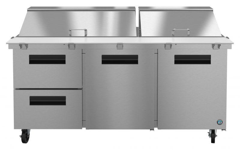 Hoshizaki SR72A-30MD2, Refrigerator, Three Section Mega Top Prep Table, Drawer/Door Combo