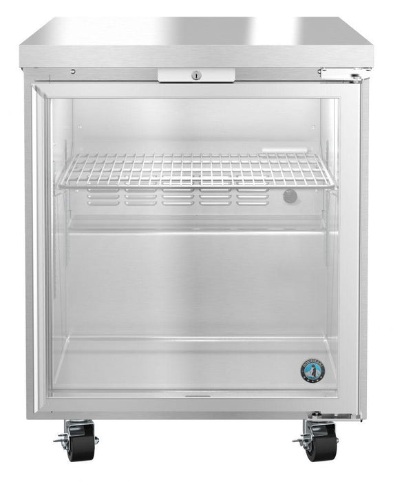 Hoshizaki UR27A-GLP01, Refrigerator, Single Section Undercounter, Full Glass Door