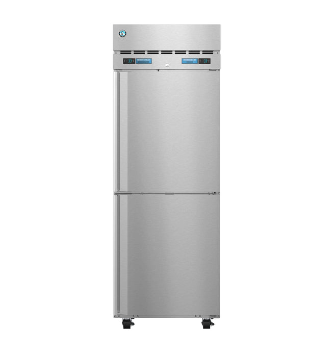 Hoshizaki DT1A-HS, Refrigerator and Freezer, Single Section Dual Temp Upright, Half Stainless Doors with Lock