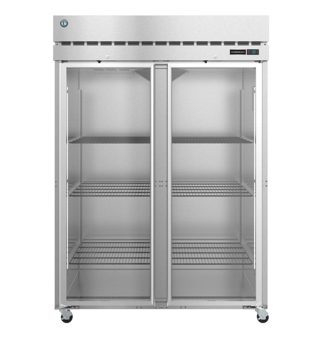 Hoshizaki F2A-FG, Freezer, Two Section Upright, Full Glass Doors with Lock