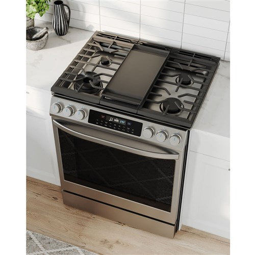 Midea 6.1 CF / 30" Gas Range, Convection, Wi-Fi - Stainless - MGS30S4AST