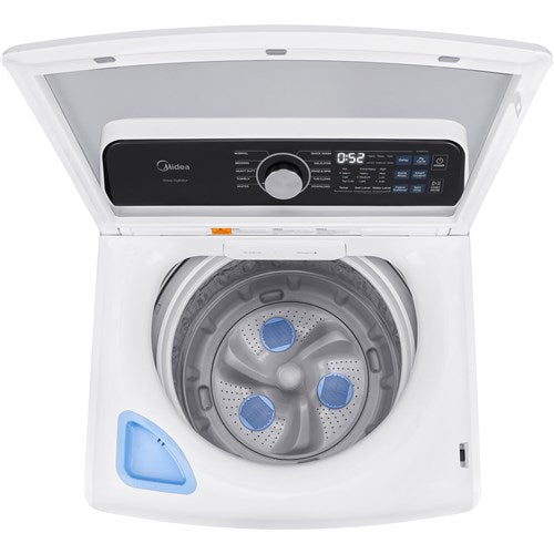 Midea 4.5 CF Top Load Washer, Impeller, Stainless Tub - White - MLTW45M4BWW