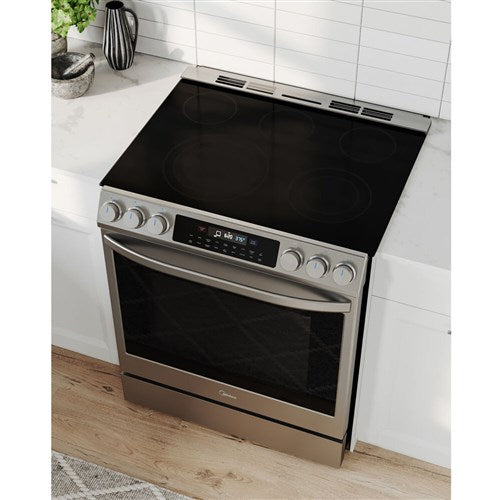 Midea 6.3 CF / 30" Electric Range, Convection, Wi-Fi - Stainless - MES30S4AST