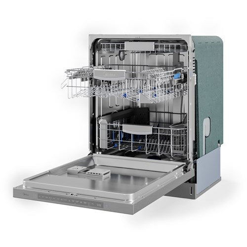 Midea 24" Top Ctrl Dishwasher, 45 dBA, 3rd Rack, Wi-Fi - Stainless - MDT24P5AST