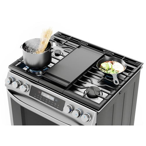 Midea 6.1 CF / 30" Gas Range, Convection, Wi-Fi - Stainless - MGS30S4AST