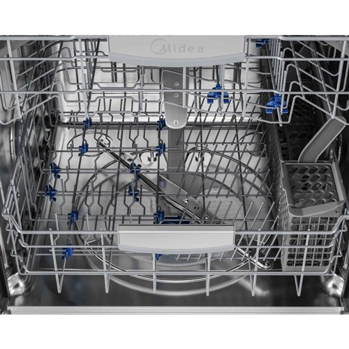 Midea 24" Top Ctrl Dishwasher, 45 dBA, 3rd Rack, Wi-Fi - Stainless - MDT24P5AST