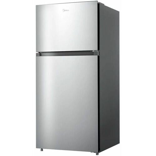 Midea 14 CF Top Mount Refrigerator, Glass Shelves, Ice Maker Ready, ESTAR - Stainless - MRT14D3BST