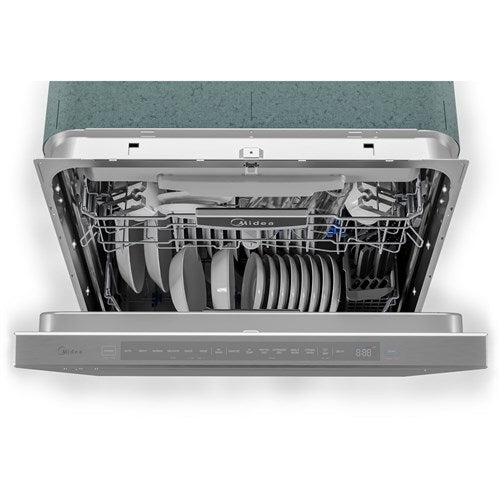 Midea 24" Top Ctrl Dishwasher, 45 dBA, 3rd Rack, Wi-Fi - Stainless - MDT24P4AST