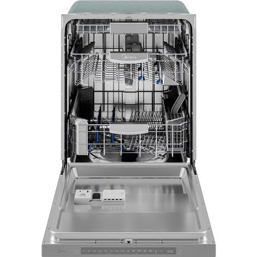 Midea 24" Top Ctrl Dishwasher, 45 dBA, 3rd Rack, Wi-Fi - Stainless - MDT24P5AST