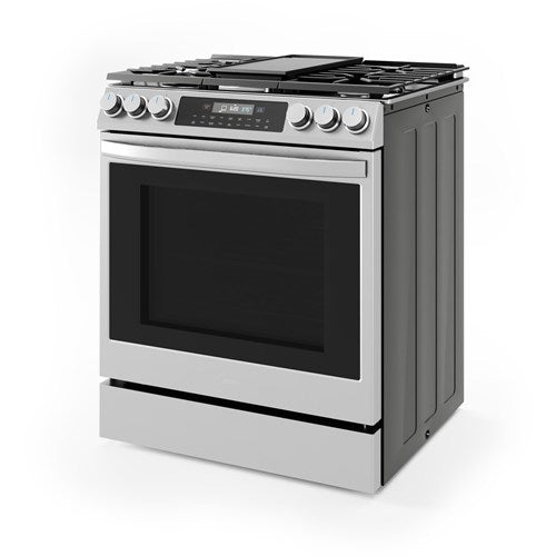 Midea 6.1 CF / 30" Gas Range, Convection, Wi-Fi - Stainless - MGS30S4AST