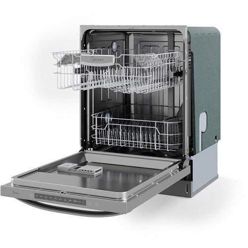 Midea 24" Top Ctrl Dishwasher, 49 dBA - Stainless - MDT24H2AST