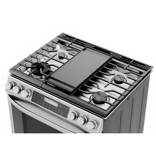 Midea 6.1 CF / 30" Gas Range, Convection, Wi-Fi - Stainless - MGS30S4AST