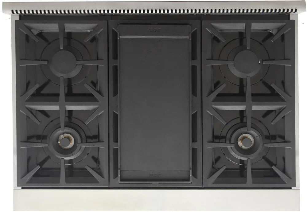 Kucht Professional 36" 5.2 cu. ft. Natural Gas Range in Stainless Steel with Black Accents, KFX360-K