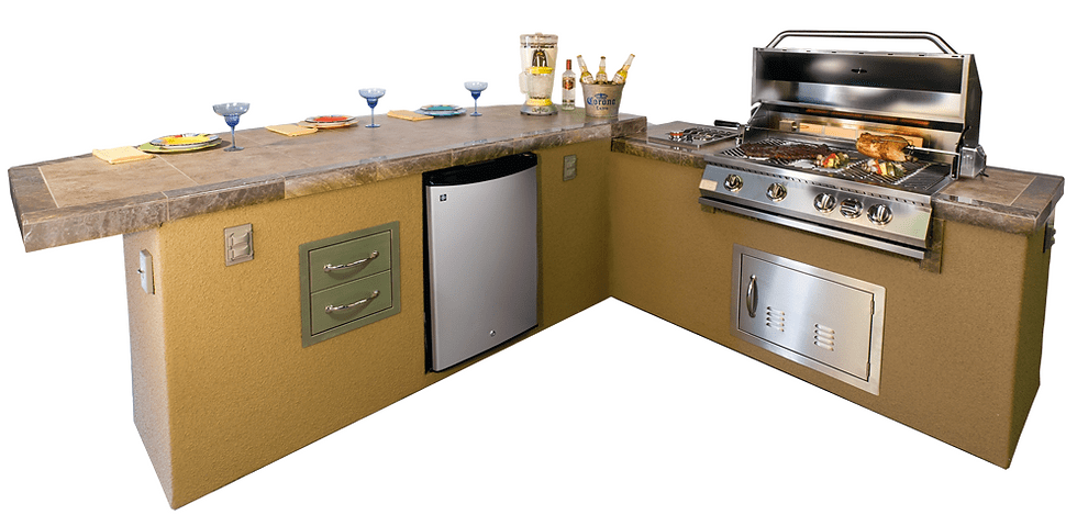 Kokomo Grills 7'6" Caribbean BBQ Island Outdoor Kitchen