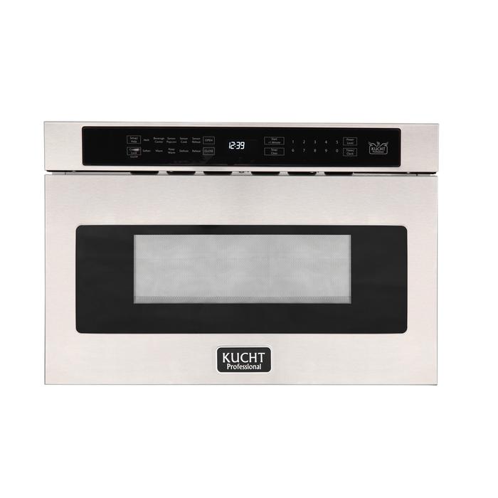 Kucht Professional 36 in. 5.2 cu ft. Natural Gas Range, Range Hood & Microwave Drawer Package, AP-KNG361-S-7