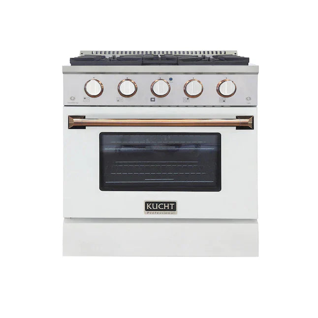 Kucht 30-in Deep Recessed 4 Burners Convection Oven Freestanding Dual Fuel Range