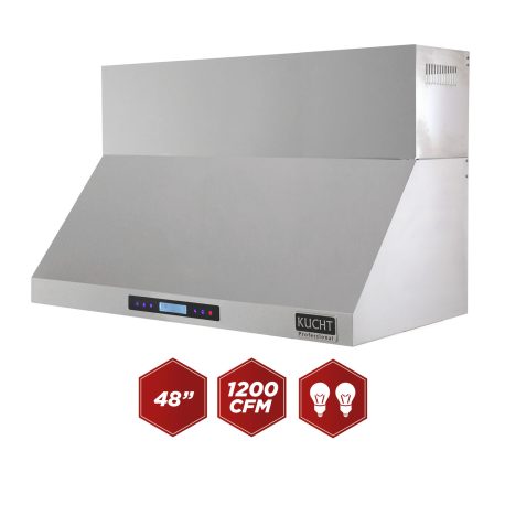 Kucht Professional 48" Wall Mount Range Hood 1,200 CFM in Stainless Steel, KRH4821A