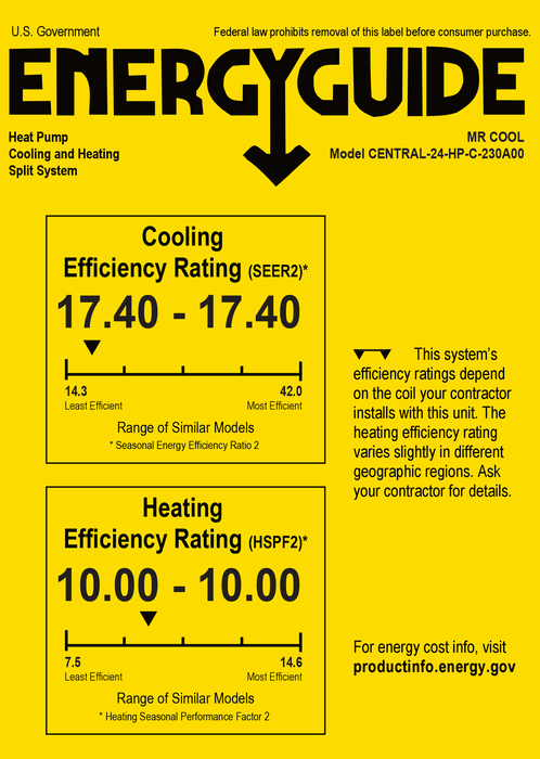 MRCOOL 24K BTU Hyper Heat Central Ducted Heat Pump Condenser, CENTRAL-24-HP-C-230A00