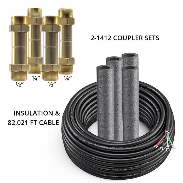 MRCOOL DIY 75ft (50 ft + 25 ft) 1/4 x 1/2 Lineset for DIY 9K, 12K, 18K Indoor, 4th Generation, DIY75-1412C