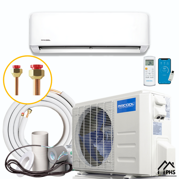 MRCOOL 4th Gen Advantage 12K BTU Ductless Mini Split Air Conditioner and Heat Pump 115V (HVAC Technician Required), A-12-HP-115C