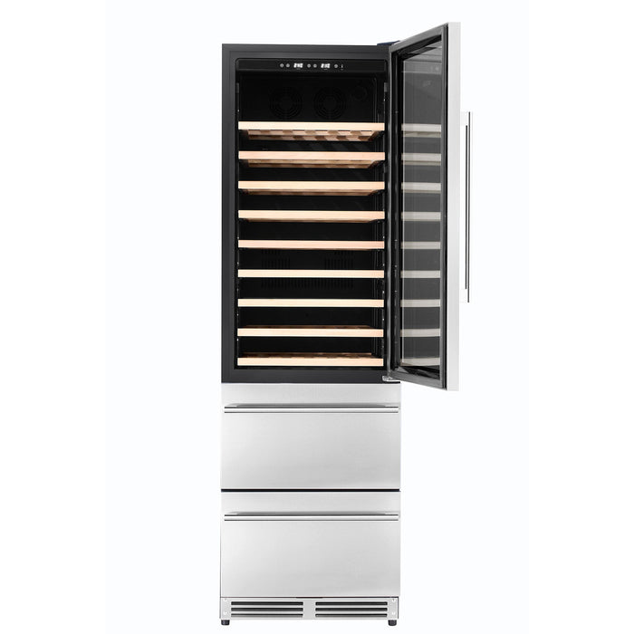 Kucht 24 in. 108 Bottle Dual Zone Wine Cooler, K510WB