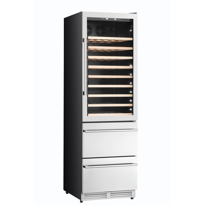 Kucht 24 in. 108 Bottle Dual Zone Wine Cooler, K510WB