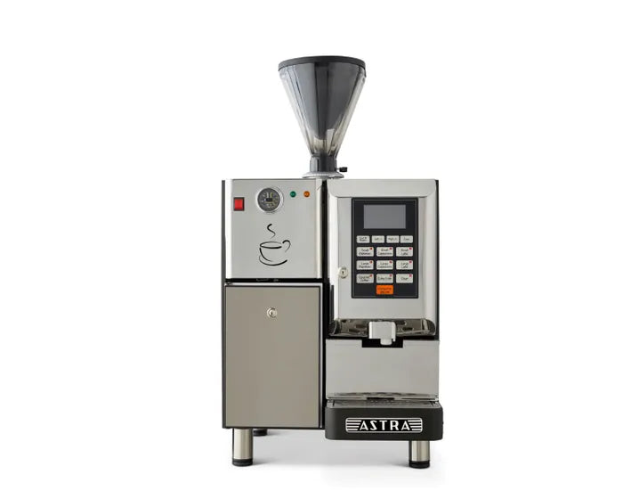 Astra Super Automatic Commercial Espresso Machine, Double Hopper with Refrigerator (SM222/ SM222-1)