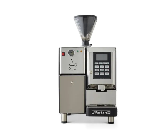 Astra Super Automatic Commercial Espresso Machine, Single Hopper with Refrigerator (SM111/ SM111-1)