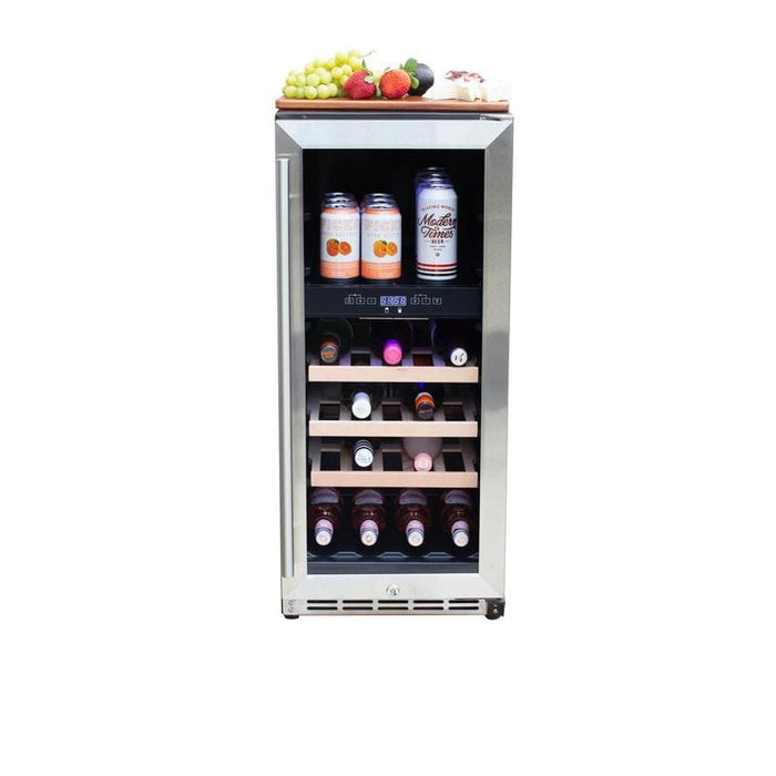 Summerset 15" 3.2C Outdoor Rated Dual Zone Wine Cooler RFR-15WD