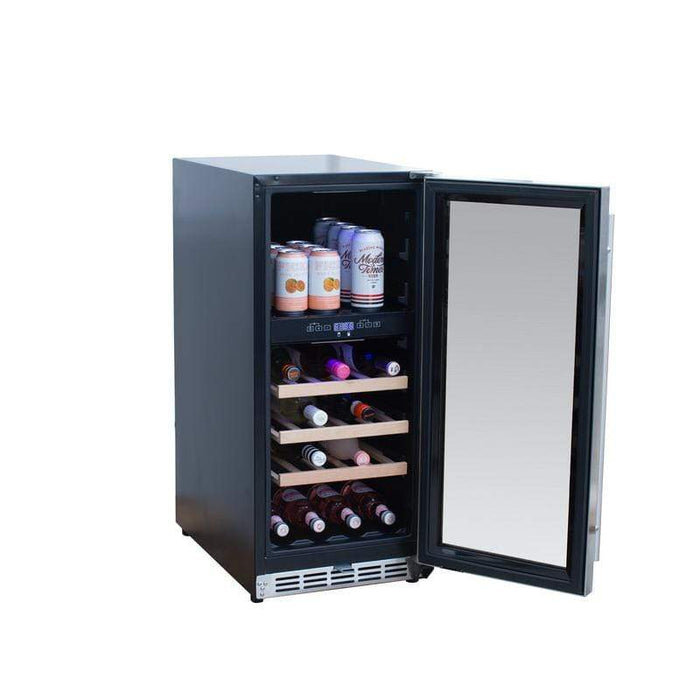 Summerset 15" 3.2C Outdoor Rated Dual Zone Wine Cooler RFR-15WD