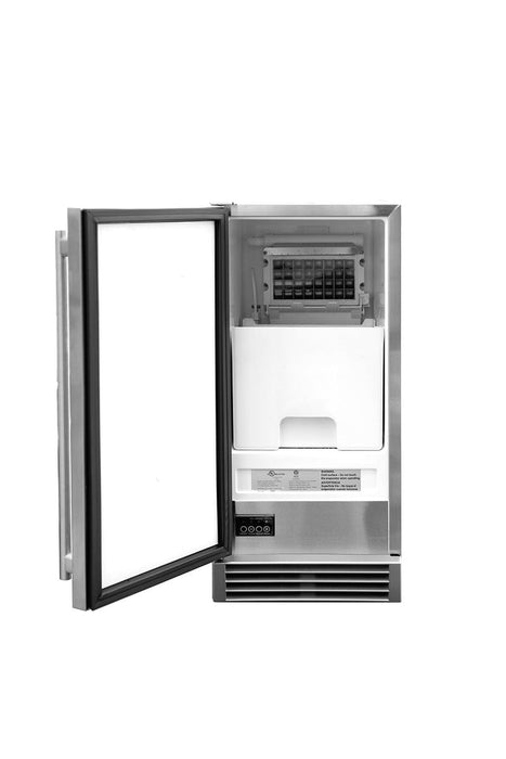 Summerset 15" UL Outdoor Rated Ice Maker w/Stainless Door - 50 lb. Capacity | IM-15