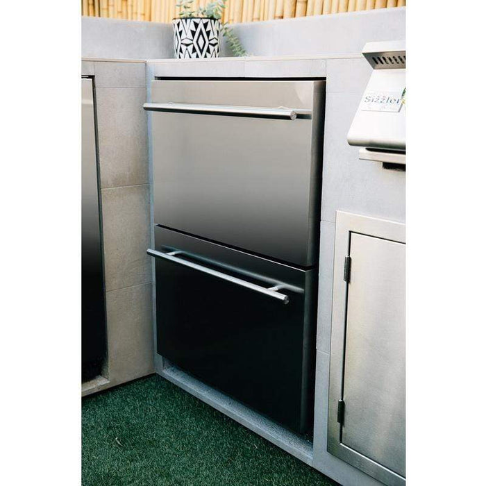 Summerset 24" 5.3c Deluxe Outdoor Rated 2-Drawer Refrigerator SSRFR-24DR2