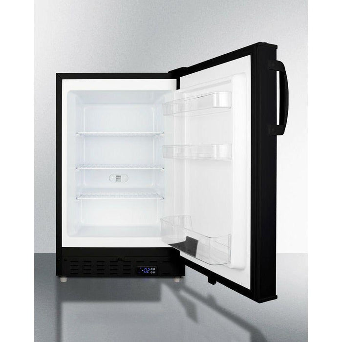 Summit 20 in. Wide, 2.68 Cubic Feet cu. ft. Undercounter Upright Freezer with Adjustable Temperature Controls - ALFZ37B