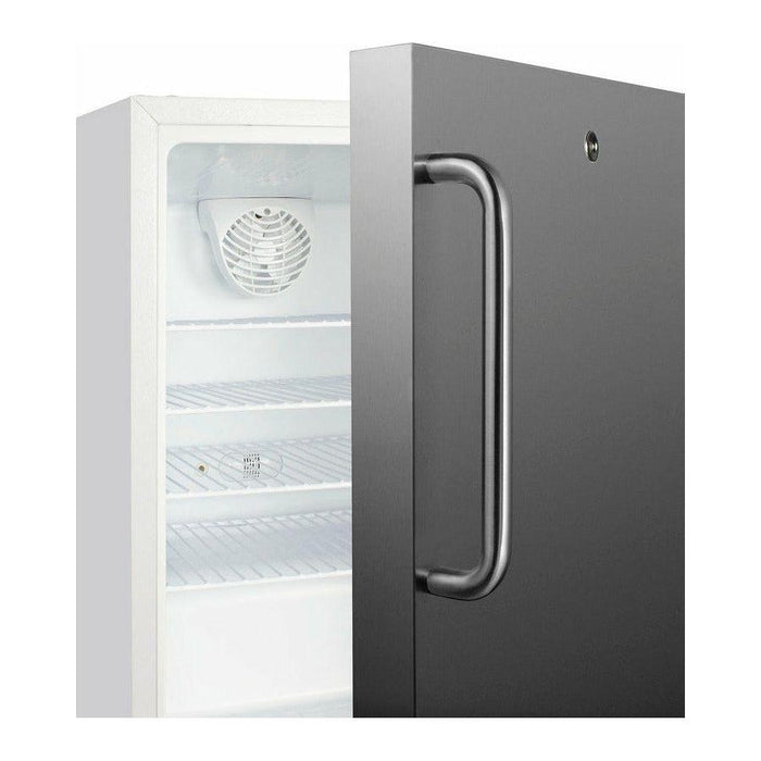 Summit 21 in. Wide Built-In Commercial All-Refrigerator, ADA Compliant with 3.32 cu. ft. Capacity, 4 Wire Shelves, Right Hinge with Door Lock, Crisper Drawer, Automatic Defrost ADA Compliant, Factory Installed Lock, CFC Free - SCR504SSTBADA