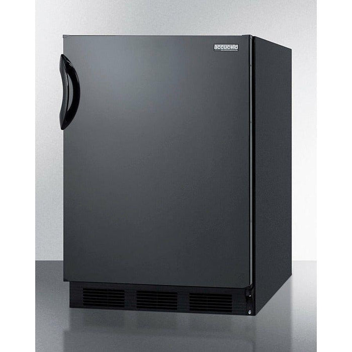 Summit 24 in. 5.5 Cu. ft. Black Built in Compact Refrigerator - FF6BKBI7